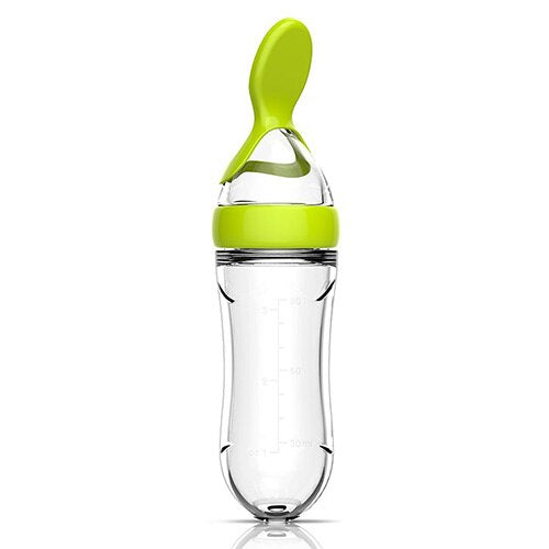 Baby Spoon Feeder Milk Bottle Silicone