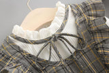 Frill Tartan Dress & Headband Set