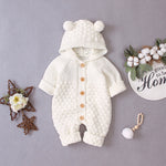 Baby Bear Pompom Chunky Knit Jumpsuit