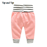 Top and Top Fashion Cute Infant Newborn Baby Girl Clothes Hooded Sweatshirt Striped Pants 2pcs Outfit Cotton Baby Tracksuit Set